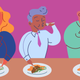 Illustration for article titled How do food TV hosts eat gracefully on camera?